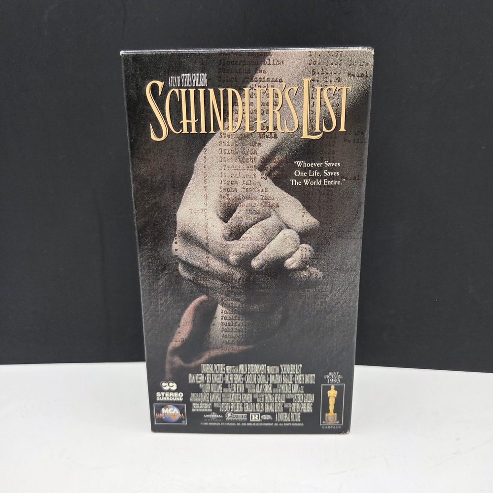 Schindler's List VHS 2-Tape Set Steven Spielberg 1994 MCA Universal Drama Movie